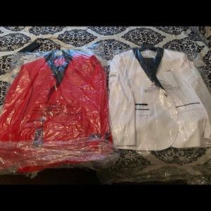 2 suits (jacket and pants)